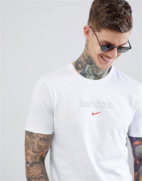 nike just do it weißes t-shirt aa6578-100|Nike Men's Nike White Club America Just Do It T.